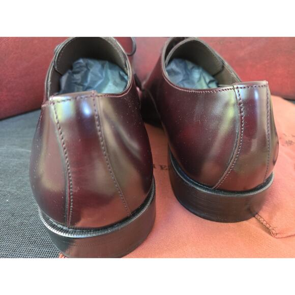 Mezlan Soka Deer Burgundy Classic Lace Up Cap Toe Calf Skin Shoes 12M